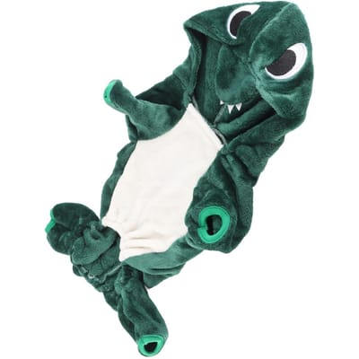 Fleece Winter Schattige Dinosaurus Hondenkleding Hoodies voor Kleine Honden Puppy Jas Kleding Outfit XL black