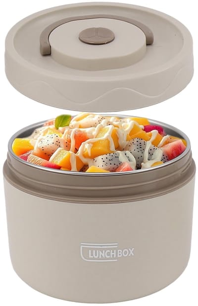 Dailygoods- Voedselthermoskan 550 ml - 2-laagse Roestvrij Stalen Lunchbox - Geïsoleerde Voedselpot - Lekafsluitsysteem - Brede Opening