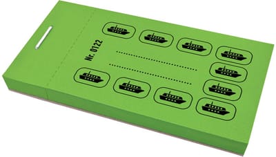 CombiCraft Consumptiekaarten booticoon groen - per 5 boekjes van 50 kaarten