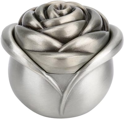 Elegante Ringdoos van Zinklegering met Roze Bloemontwerp voor Verloving, Huwelijk en Sieradenopslag, Perfect voor Ringen en Oorbellen