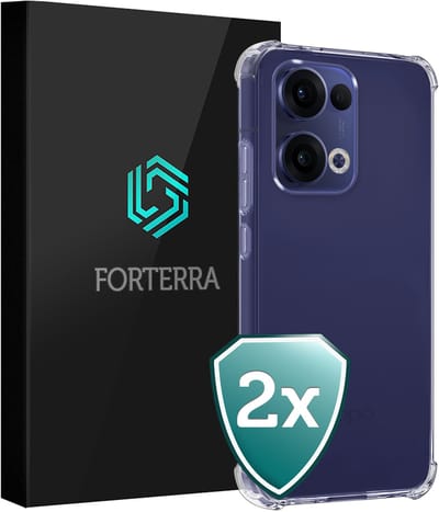 Hoesje 2 Stuks - Geschikt voor Oppo Reno 13 - Sterk & Shockproof - Back Cover - Siliconen Case - Telefoon Hoes Shock Proof - Transparant