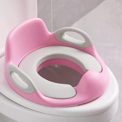 Toiletbril voor Kinderen met Rugleuning en Kussengreep - Geschikt voor Ronde en Ovale Toiletten