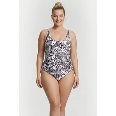 Arena Women's Swimsuit Swim Pro Back Allover P Black Multi Maat: 3X | Badpakken Outlet | Dames | Zwart