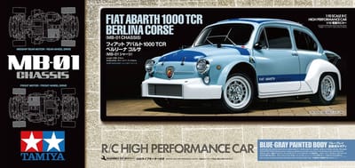 Tamiya Modelbouwpakket Auto - 47492 RC FIAT Abarth 1000TCR MB-01 - IN KLEUR! - met Certificaat RC Plastic - 1:10 - Modelbouw