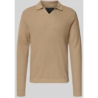 Gebreide pullover met ribboorden, model 'EASTON'