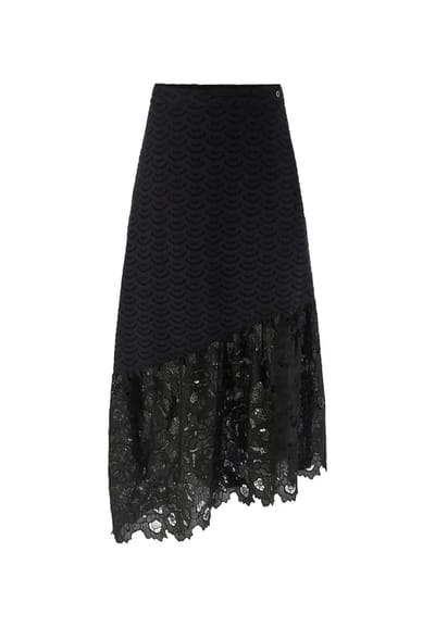 Vrouwelijke wijde midi rok met oogjes Guess Sharon