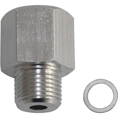 Ensemble d'adaptateurs LS Master capteur d'huile moteur et de liquide de refroidissement M16 1.5 adaptateur à 18 NPT pour toutes les séries GM LS argenté