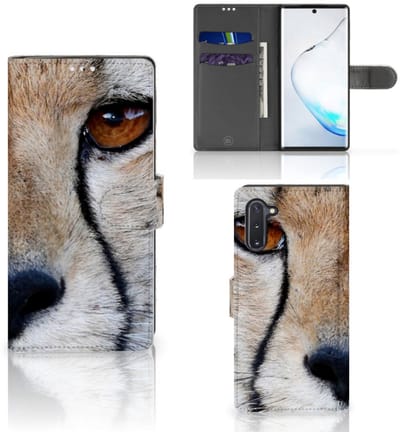 Samsung Galaxy Note 10 Telefoonhoesje met Pasjes Cheetah