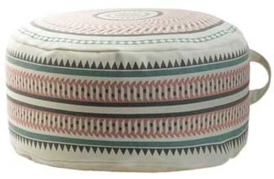 Ronde zitzakhoes met ritssluiting en opbergruimte - 45 x 45 x 20 cm - ideaal voor woonkamer, slaapkamer en kinderkamer