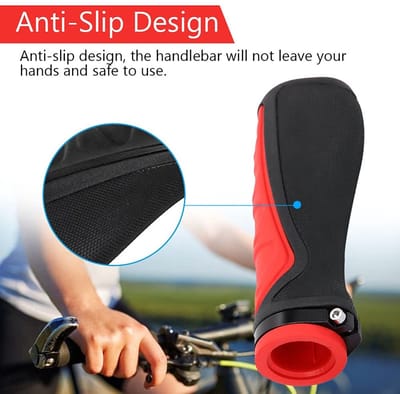 Dailygoods- Fietsgrips Antislip - Fietshandvatten - Ergonomisch Design - Rubber - Waterdicht - Duurzaam Materiaal