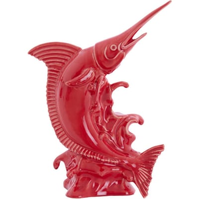 Light & Living - Ornament SWORDFISH - 33x16.5x43.5cm - Rood