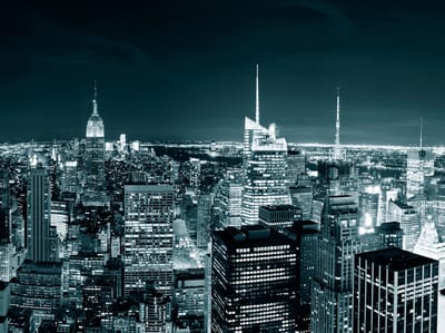 Fotobehang - New York nachtleven.