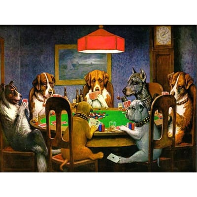 Diamant Borduurwerk Kruissteek Honden Spelen Poker DIY Diamant Schilderij Diamant Mozaïek Strass 20X30CM gray