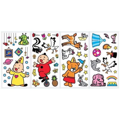 Bumba herbruikbare wandstickers 4 vellen