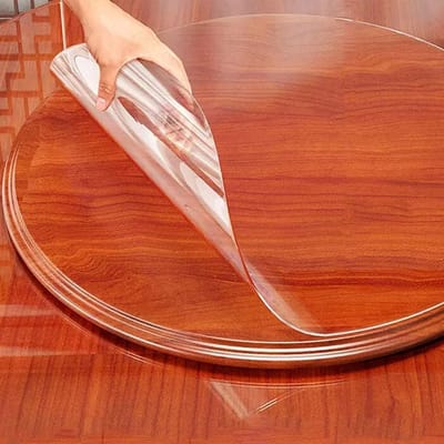 Tafelkleed Beschermer - Plastic Hoes - Meubels Beschermen - Waterdicht Antislip - 120 cm Rond - Transparant