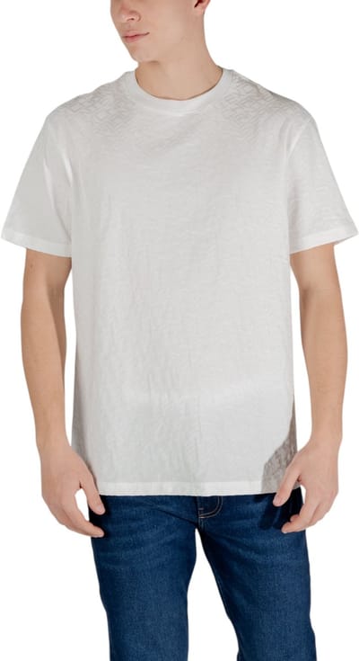Round Neck Short Sleeve Cotton T-Shirt - White Shirts