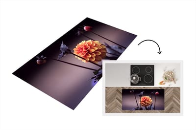 Keukenloper - Loper keuken - Bloemen - Chrysant - Macro - 120x60 cm - Keukenloper vinyl