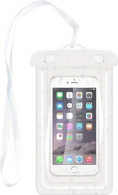 Bovista Waterdichte Telefoonhoesjes - Waterdicht Telefoonzakje - Waterproof Festival Opbergtasje - Documententasje - Waterbestendig - Wit