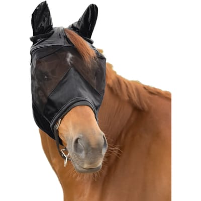Waldhausen PREMIUM vliegenmasker 3 in 1 Cob Zwart