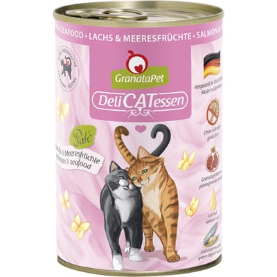 Probeerpakket GranataPet DeliCatessen 24 x 400 g Kattenvoer - Zalm & Zeevruchten