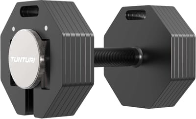 Tunturi Rapid Verstelbare Dumbbell – Verstelbaar van 4 tot 28 kg – 25 gewichten in één – Gewichtenset voor thuis