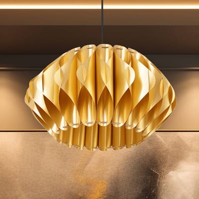 Luminex Hanglamp Serenity met kunststof kap, goud