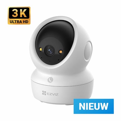 EZVIZ H6c G1 3K - Beveiligingscamera Binnen – 360° Pan & Tilt – Nachtmodus–Huisdiercamera - Petcam - Bewegings en geluidsdetectie - Geen maandkosten