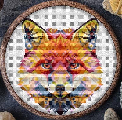 Borduurpakket Mandala VOS - APS - telpatroon om zelf te borduren - geschikt voor beginners