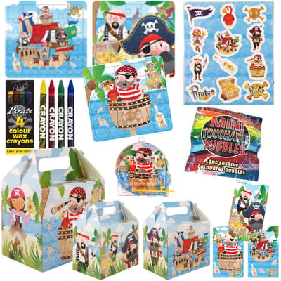 10 STUKS - LUXE PIRATEN - Traktatie Doos - INCLUSIEF SPEELGOED - Traktaties Uitdeelcadeaus voor Verjaardagen en Kinderfeestjes