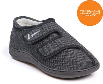 Liromed Kampen Verbandschoenen Laag – Extra Brede Verbandschoenen Paar Zwart Breedte L- Maat 45