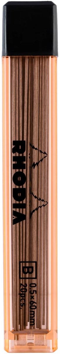 Rhodia scRipt - Leads vulpotlood vulling - 0.5mm - Navulling - B - koker 20 stuks