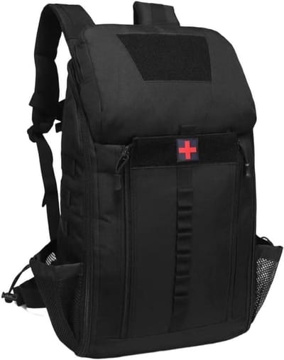 EHBO Rugzak - Medische Tas - Outdoor Avonturen - Waterdichte Oxford Stof - 52 x 30 x 16 cm - Zwart