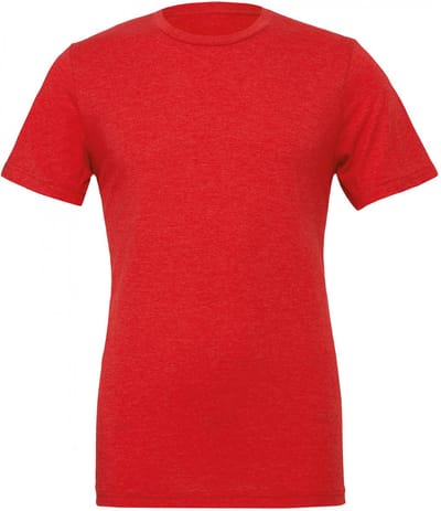 Bella+Canvas Unisex Triblend Crew Neck T-Shirt CV3413 - Red Triblend (Heather) - M