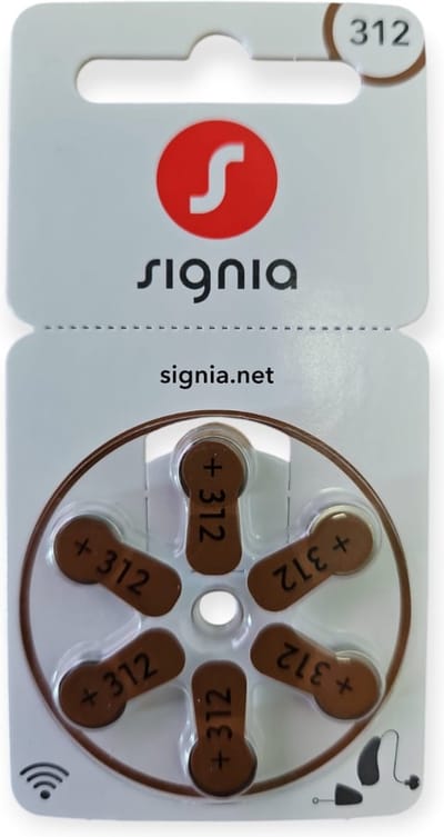 Signia P312 hoortoestel batterij