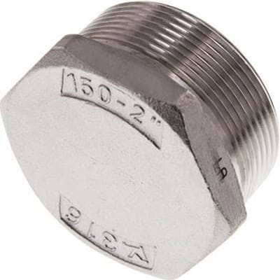 Plug R2'' RVS met buitenzeskant 16 bar (224.8psi)