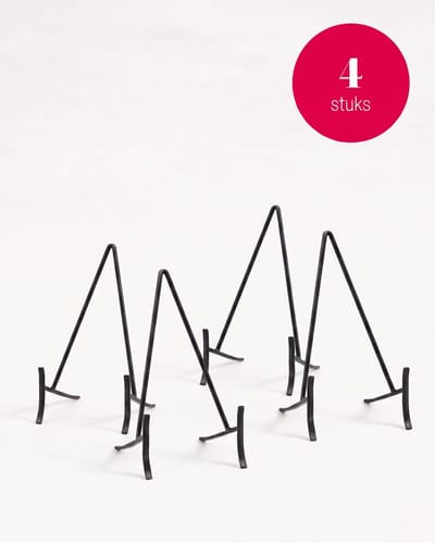 vtwonen - Bordenstandaard - Bordenhouder - Zwart - 11x20 cm - Set van 4