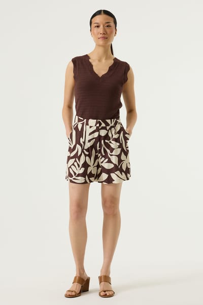 GARCIA Dames Print Shorts Bruin