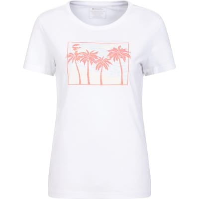Mountain Warehouse Dames/Dames Postcard Palm Organic T-Shirt (Wit)