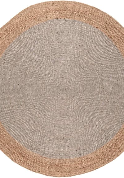 Easy Living - Faro-Rug-Silver Vloerkleed - 160 rond - Rond - Laagpolig,Rond Tapijt - Modern - Beige, Grijs