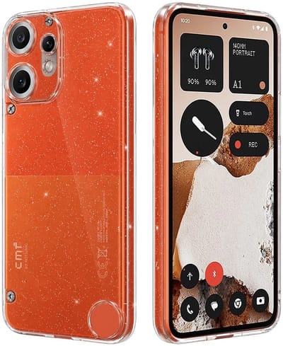 Hoesje geschikt voor Nothing CMF Phone 2 Pro - Techsuit Sparkle Skin Glitter Silicone Back Cover - Transparant