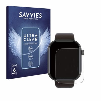 Savvies - Screenprotector voor Smartwatch IDW13 / IDW15 / IDW19 1.8" - Folie Beschermfolie transparant 6 Stuks