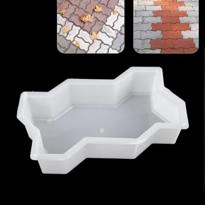 Betonnen Pad Mal - Tuinbestrating Schimmel - Doe-het-zelf Bestraten - Herbruikbaar Plastic - 11 x 22 x 6 cm - Zwart
