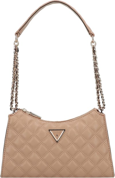 GUESS Schoudertas Giully Top Zip Shoulder Bag Beige Lichtbruin
