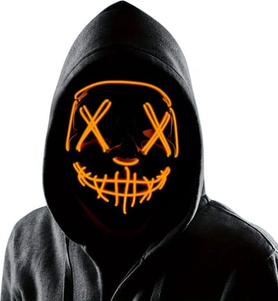 Nivard Halloween Masker - Volwassenen - Enge Maskers - Horror Masker - Led Masker - Oranje