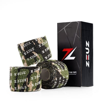 ZEUZ Grip Tape voor Weightlifting, CrossFit, Fitness & Sport – Hookgrip – Per Rol 4.5 Meter x 5 cm - 3-Pack Sticky Rollen - Camo