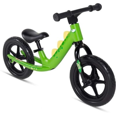 RoyalBaby loopfiets, dinosaurusontwerp, 12 inch, groen