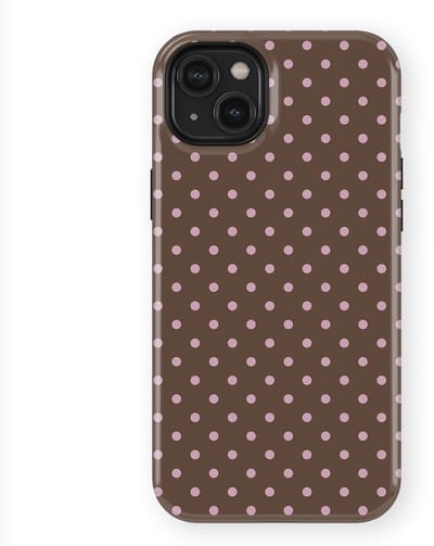 Polka Dots Hoesje geschikt voor iPhone 14 Plus | Geschikt Voor Mag | Stippen Design Backcover geschikt voor iPhone 14 Plus Choco Blush