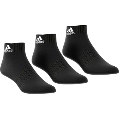 adidas - Cushioned Ankle Sock 3P - Zwarte Sokken-37 - 39