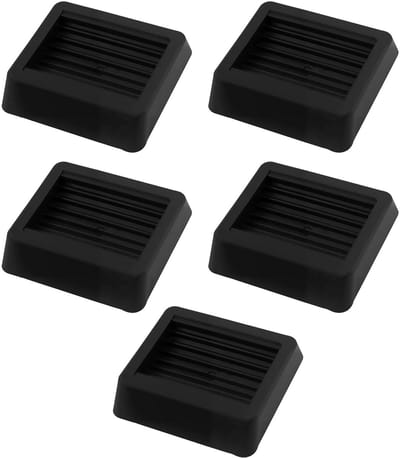 Dailygoods- Meubelonderzetters Antislip - Rubber - 5 Stuks - Rechthoekig - Meubelwielstoppers - Geschikt voor Harde Vloeren - Stoelstoppers