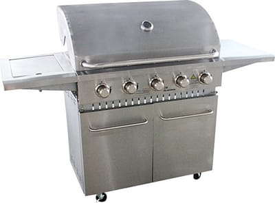 Grilluxe RVS gasbarbecue 5 branders met zijbrander